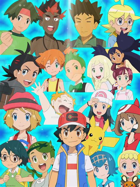 Ash's friends .